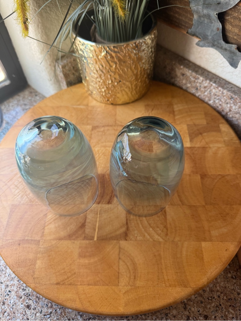 Krosno Blue Glass Stemless Tumbler - Picture 5 of 6